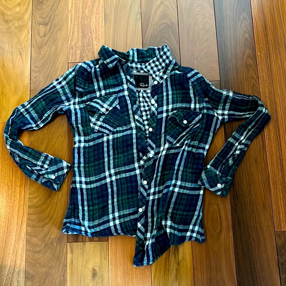 Rails Plaid Long Sleeve Button Down Shirt sz M